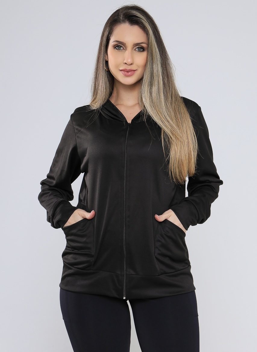 CASACO DRY MANGA LONGA COM CAPUZ